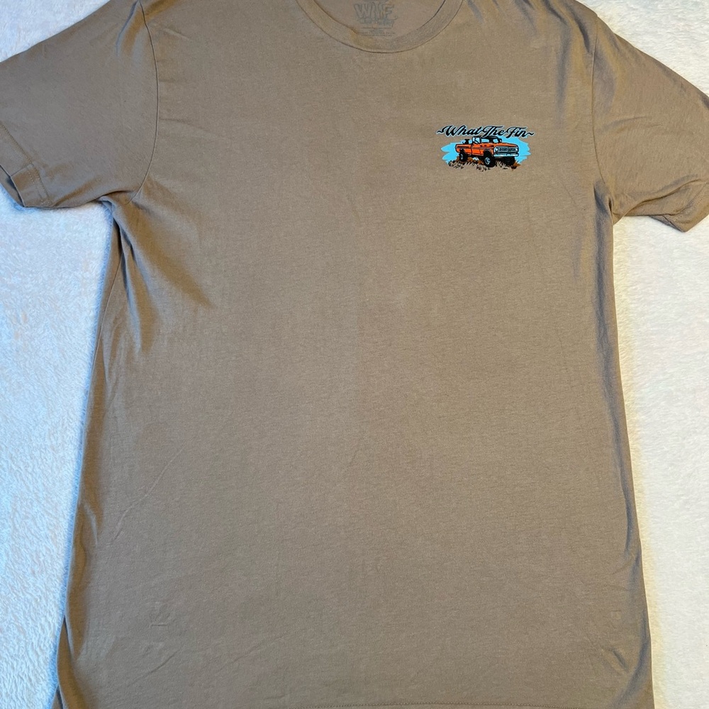 What The Fin Fur Wheelin’ Graphic T-Shirt Dogs  Tee Men’s Medium